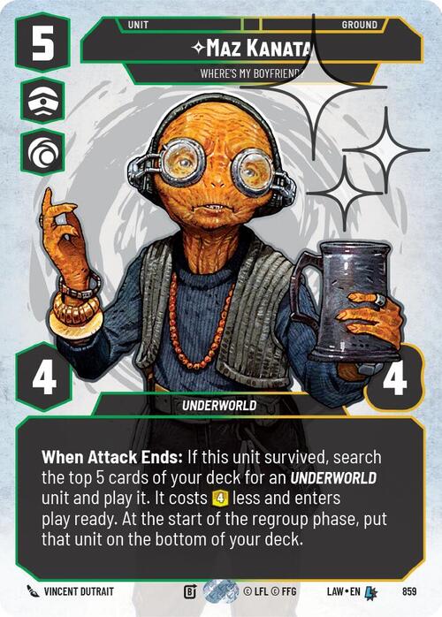 Maz Kanata, Where's My Boyfriend? Card Front