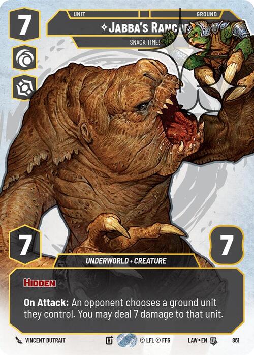 Jabba's Rancor - Snack Time! Card Front