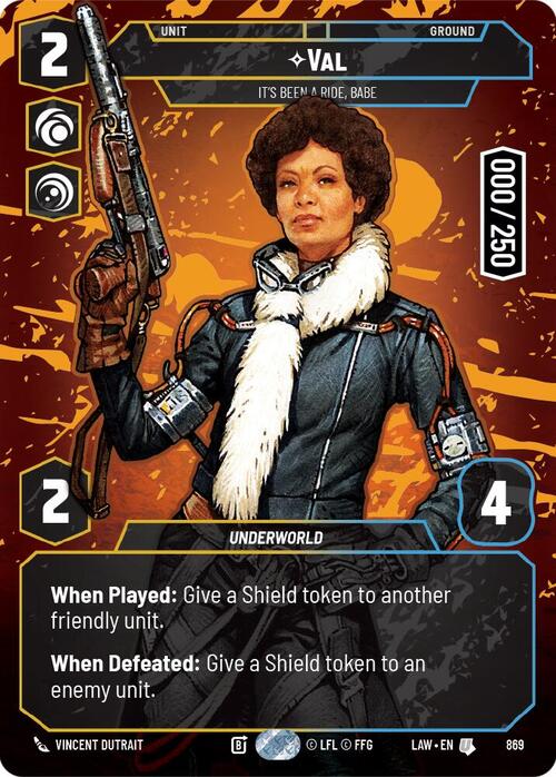 Val - It's Been a Ride, Babe Card Front