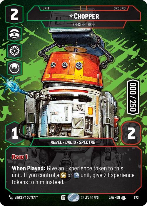 Chopper - Spectre Three Card Front