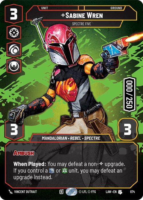 Sabine Wren - Spectre Five Card Front