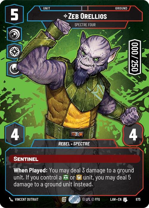 Zeb Orellios - Spectre Four Card Front