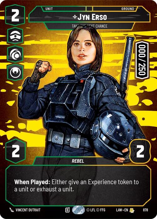 Jyn Erso - Take the Next Chance Card Front