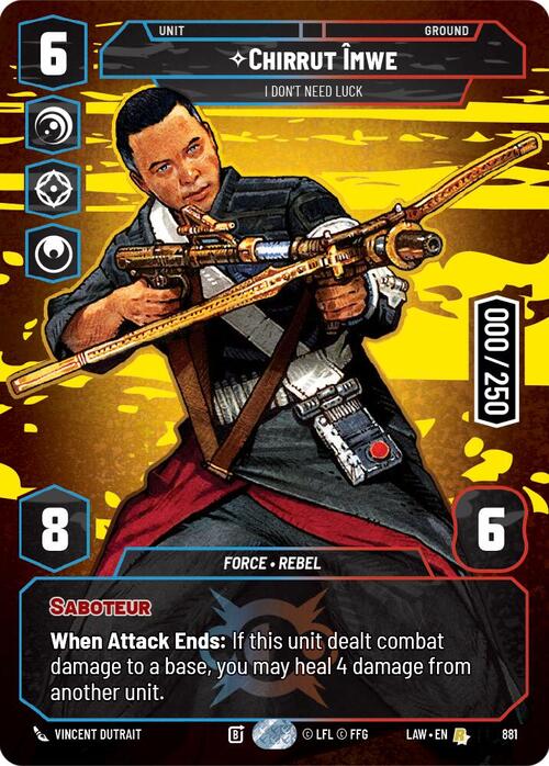 Chirrut Imwe - I Don't Need Luck Card Front