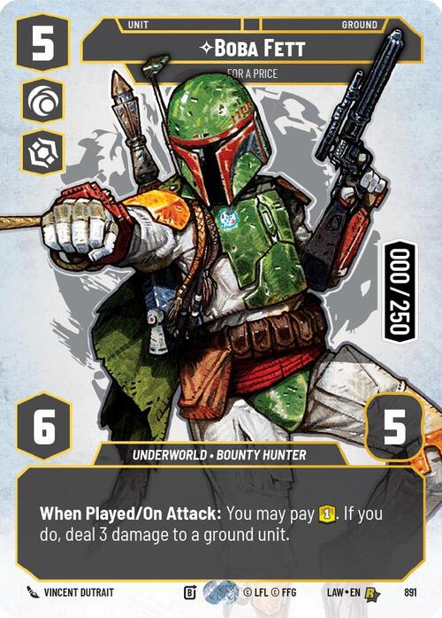 Boba Fett, For a Price Frente