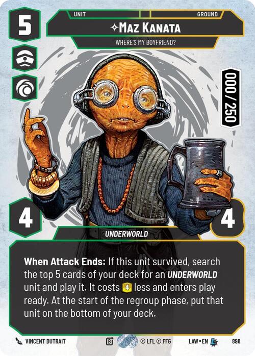 Maz Kanata, Where's My Boyfriend? Frente