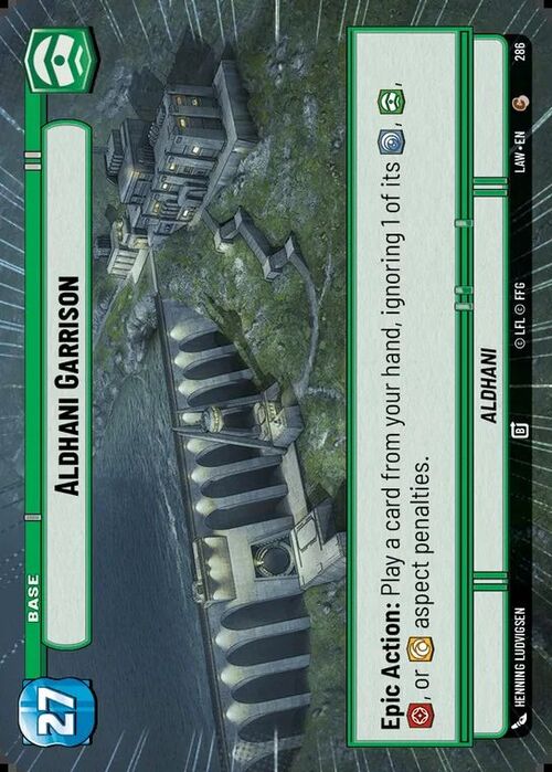 Aldhani Garrison // Experience Card Front