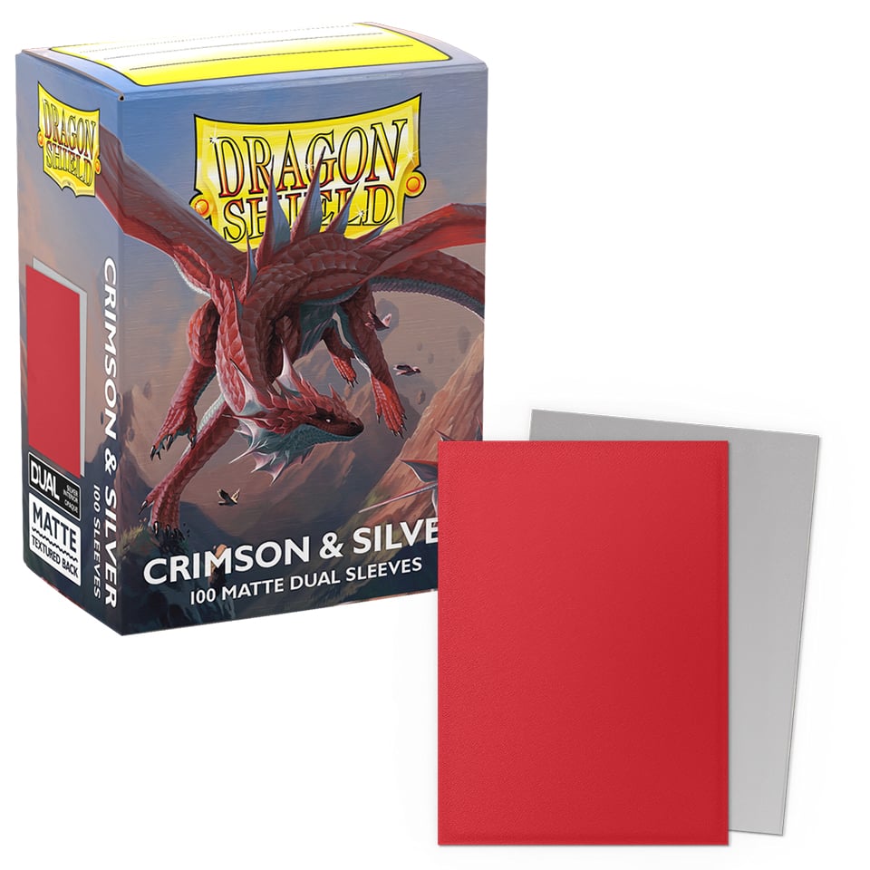 100 Buste Dragon Shield - Matte Dual Crimson & Silver