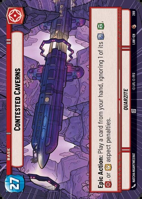 Contested Caverns // Shield Card Front