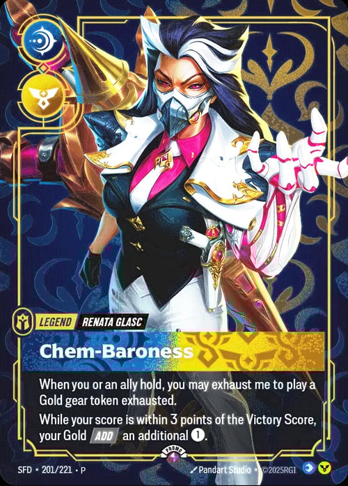 Plated Legend: Renata Glasc, Chem-Baroness Card Front