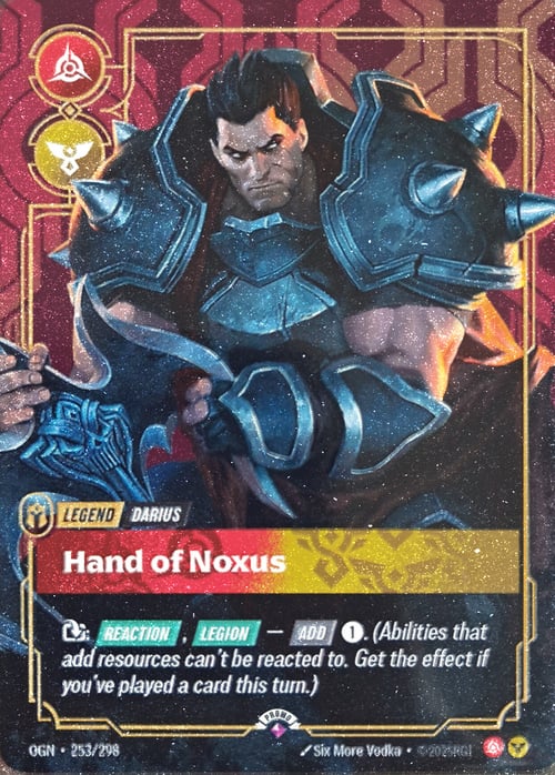 Plated Legend: Darius, Hand of Noxus Frente