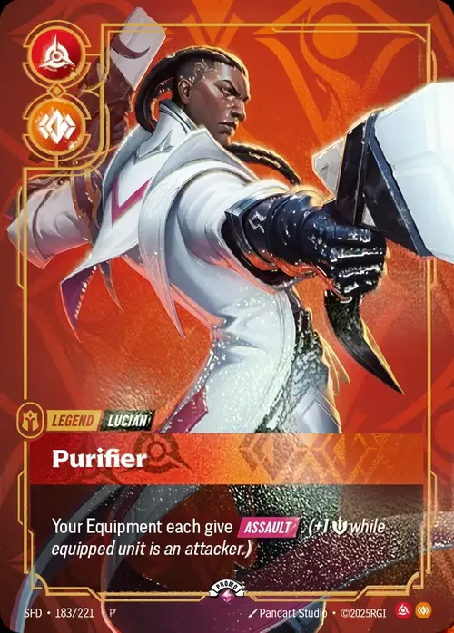 Plated Legend: Lucian, Purifier Card Front