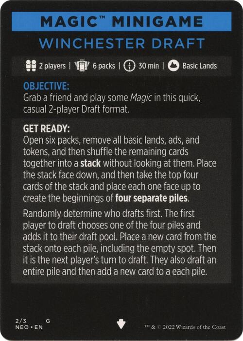 Magic Minigame: Winchester Draft Frente