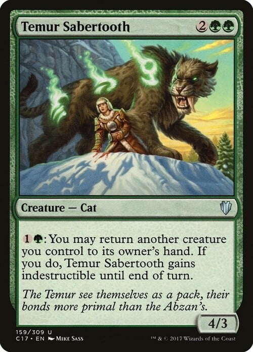 Temur Sabertooth Card Front