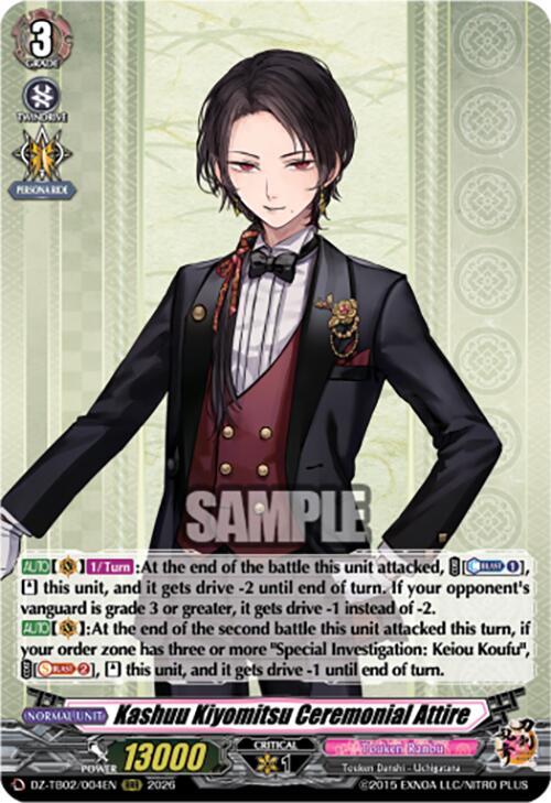 Kashuu Kiyomitsu Ceremonial Attire Card Front