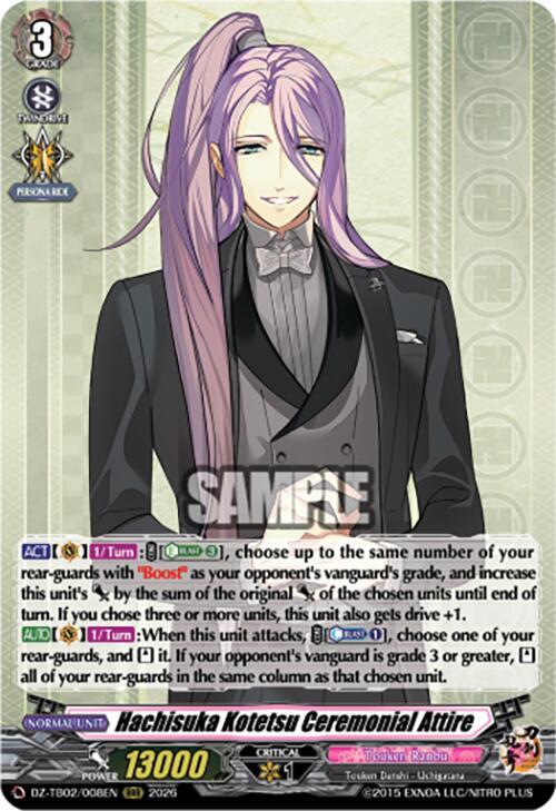 Hachisuka Kotetsu Ceremonial Attire Card Front