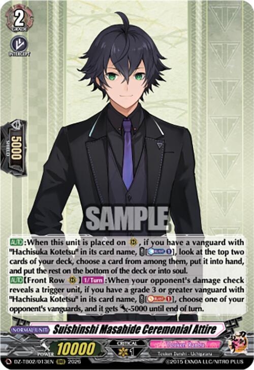 Suishinshi Masahide Ceremonial Attire Card Front