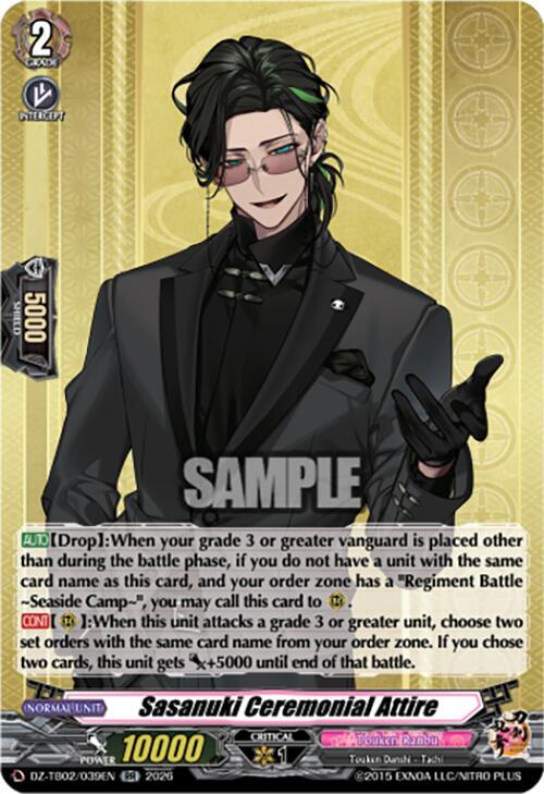 Sasanuki Ceremonial Attire Card Front