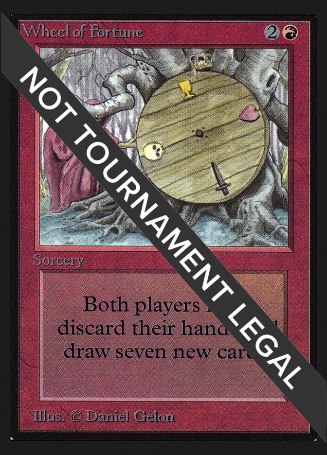wheel of fortune mtg card MTG Wheel Of Fortune FOIL Playtest Card Magic NM COMMANDER EDH