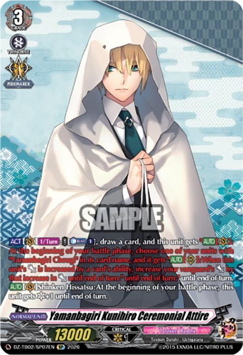 Yamanbagiri Kunihiro Ceremonial Attire Frente