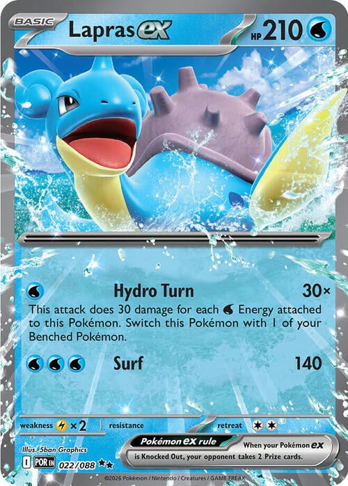 Lapras ex Card Front