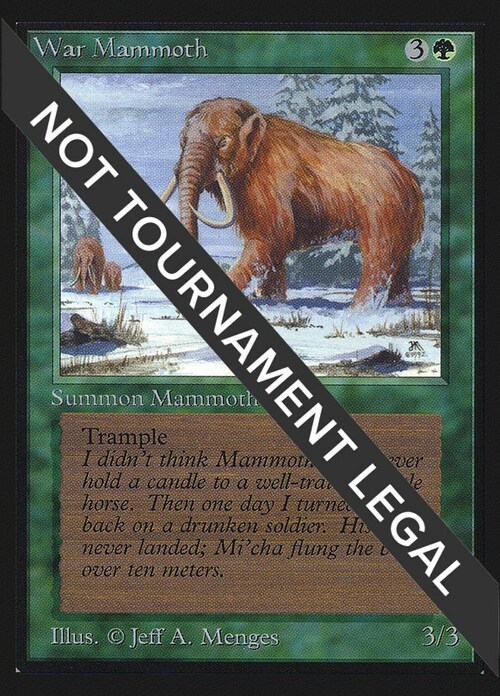 War Mammoth Card Front