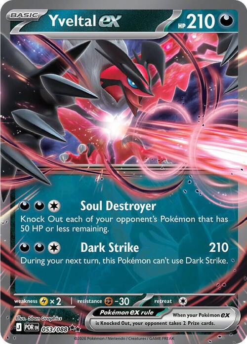 Yveltal ex Card Front