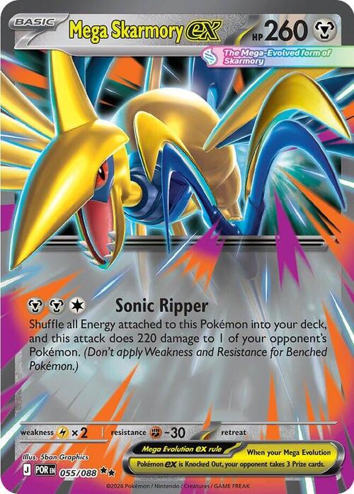 Mega Skarmory ex Card Front
