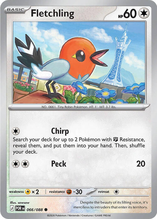 Fletchling Card Front