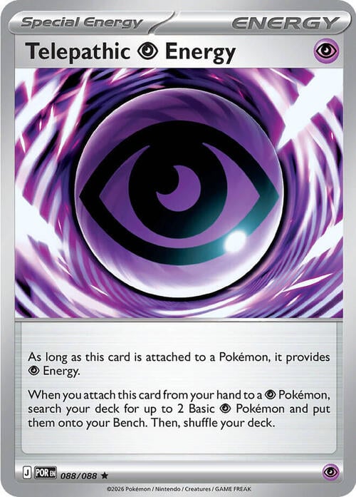 Telepathic Psychic Energy Card Front
