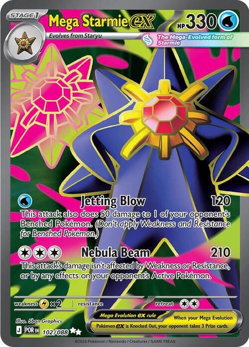 Mega Starmie ex Card Front