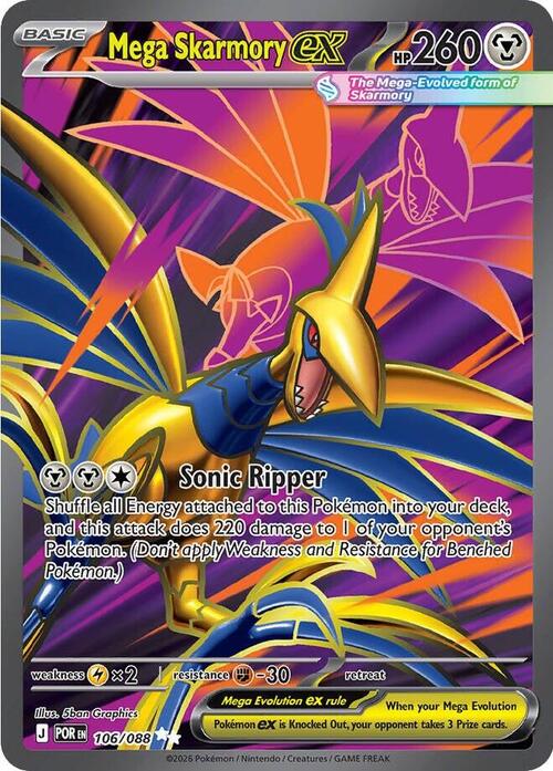 Mega Skarmory ex Card Front