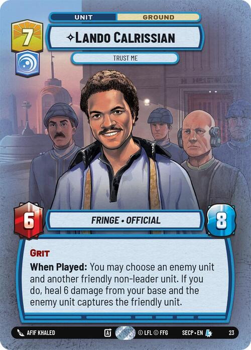 Lando Calrissian - Trust Me Card Front