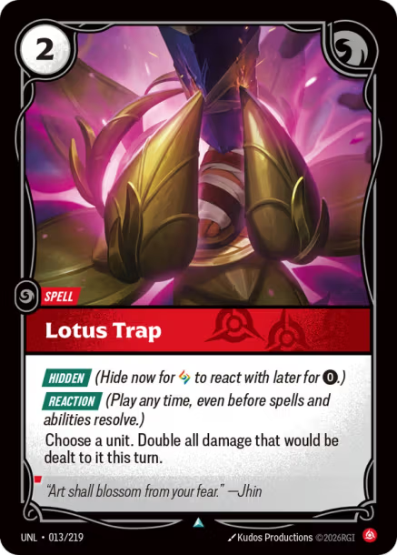 Lotus Trap Card Front