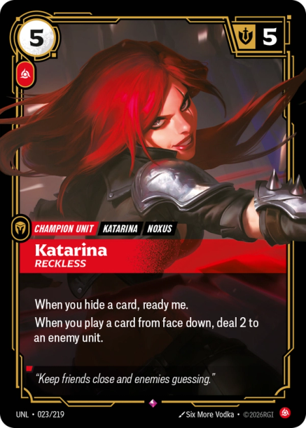 Katarina - Reckless Card Front