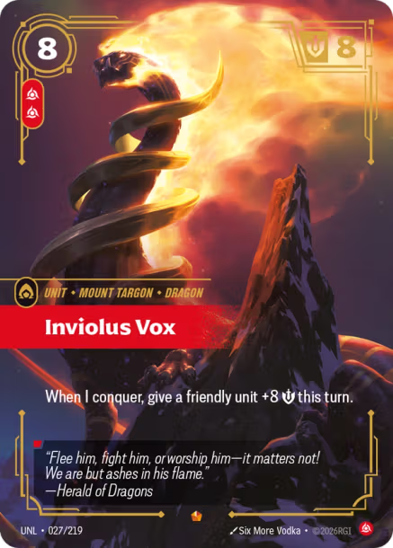 Inviolus Vox Card Front