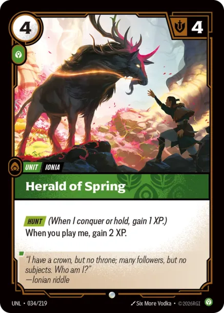 Herald of Spring Card Front