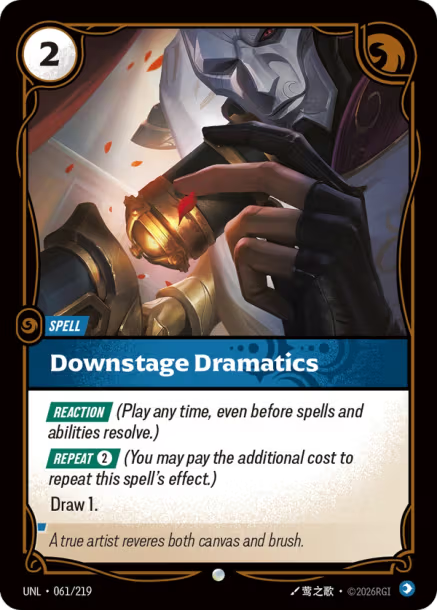 Downstage Dramatics Card Front