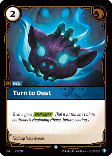 Turn to Dust Card Front