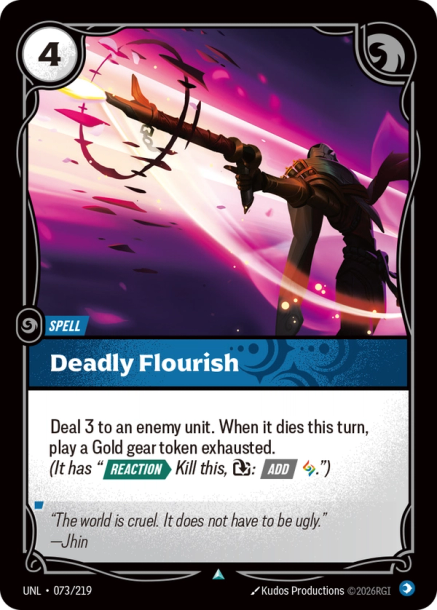 Deadly Flourish Frente