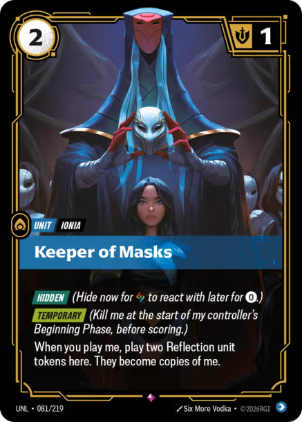 Keeper of Masks Card Front