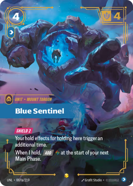 Blue Sentinel Card Front