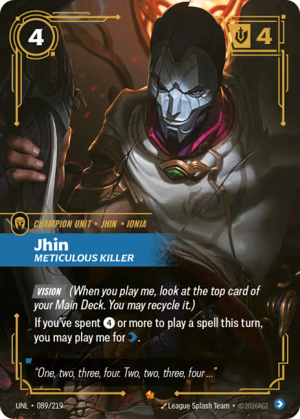 Jhin - Meticulous Killer Card Front