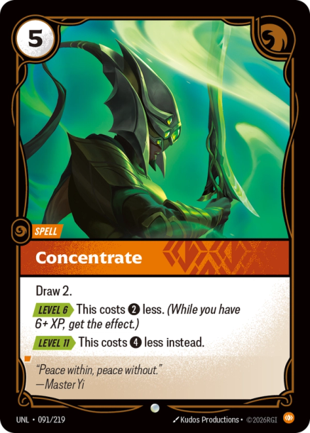 Concentrate Card Front