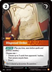Disposal Order 103