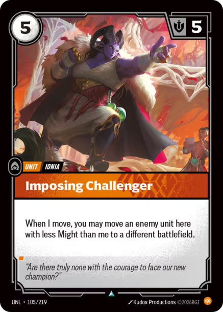 Imposing Challenger Card Front
