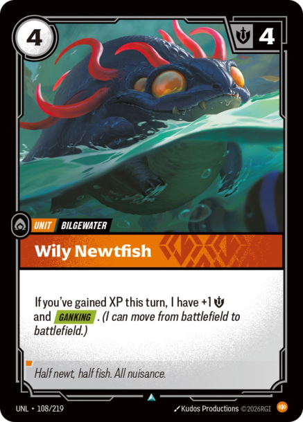 Wily Newtfish Card Front