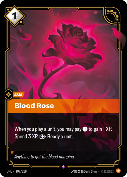 Blood Rose Card Front