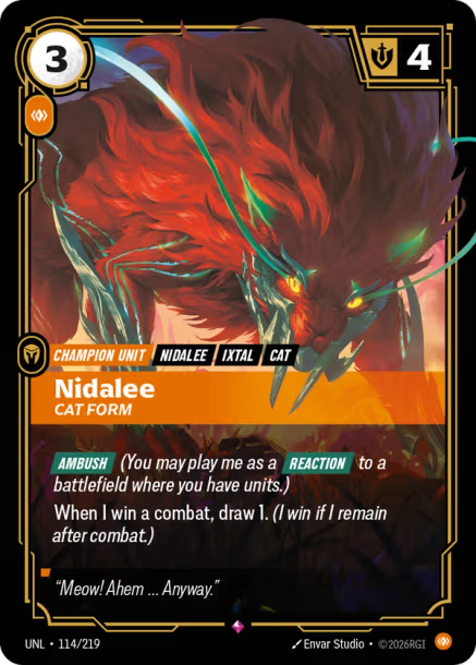 Nidalee - Cat Form Card Front