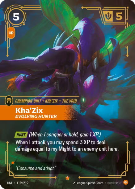 Kha'Zix - Evolving Hunter Card Front